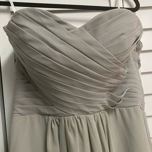 Light Grey Floor-length chiffon Bridesmaid Dress